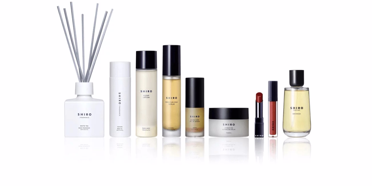 SHIRO護膚產品，含艾草成分的敏感肌面霜與保濕噴霧。